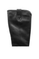 Imagine Cizme damă ciocate negre din piele naturală cu toc înalt GOR29801