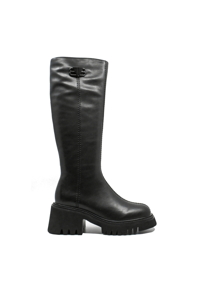 Imagine Cizme damă înalte negre din piele naturală GOR6037