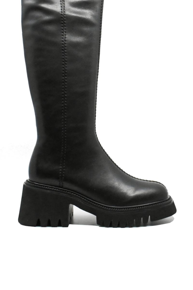Imagine Cizme damă înalte negre din piele naturală GOR6037