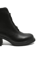 Imagine Ghete damă cu șireturi decorative, negre, din piele naturală GOR11239