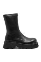 Imagine Ghete damă cu platformă negre, din piele naturală GOR3691