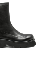 Imagine Ghete damă cu platformă negre, din piele naturală GOR3691