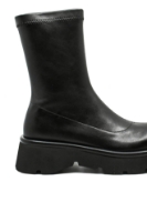 Imagine Ghete damă cu platformă negre, din piele naturală GOR3691