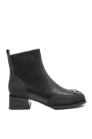 Imagine Botine damă cu toc jos negre din piele naturală GOR5488