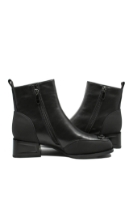 Imagine Botine damă cu toc jos negre din piele naturală GOR5488