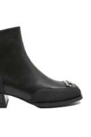 Imagine Botine damă cu toc jos negre din piele naturală GOR5488