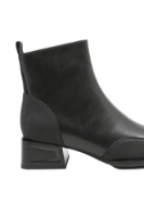 Imagine Botine damă cu toc jos negre din piele naturală GOR5488