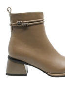 Imagine Botine damă gri sidefat, din piele naturală, cu brățară la gleznă GOR4221