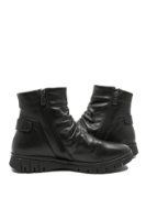 Imagine Ghete damă ușoare cu încrețituri, negre, din piele naturală MIR10010