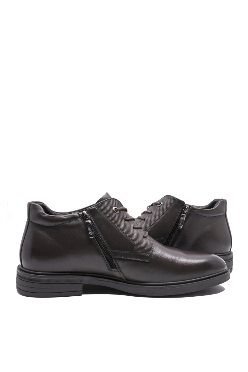 Imagine Ghete ankle elegante bărbați maro din piele naturală OTR670017