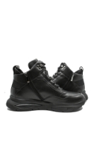 Imagine Ghete sport bărbați  negre, din piele naturală FNX1903-5