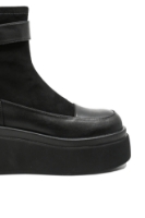 Imagine Ghete damă cu platformă înaltă, negre, din piele naturală GOR8365