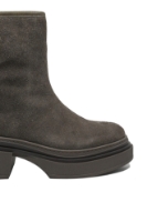 Imagine Ghete damă solide, cu platformă, gri, din piele întoarsă GOR9998