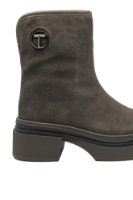 Imagine Ghete damă solide, cu platformă, gri, din piele întoarsă GOR9998