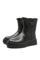 Imagine Ghete damă îmblănite, negre, din piele naturală GOR11626