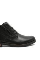 Imagine Ghete joase, bărbați negre, din piele naturală cu fermoar decorativ RIK14609-00