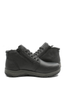 Imagine Ghete bărbați cu granulații, negre, din piele naturală RIK03652-00