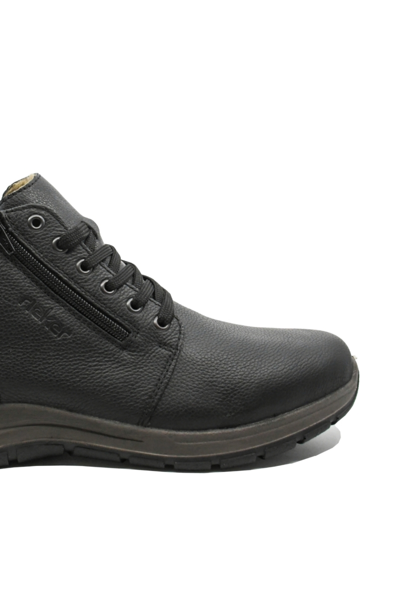 Imagine Ghete bărbați cu granulații, negre, din piele naturală RIK03652-00