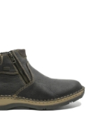 Imagine Ghete bărbați, îmblănite, maro din piele naturală cu granulații și cusături decorative RIK05362-25