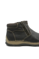 Imagine Ghete bărbați, îmblănite, maro din piele naturală cu granulații și cusături decorative RIK05362-25