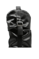 Imagine Cizme ciocate damă negre din piele naturală, cu carâmb suprapus  OTR70001