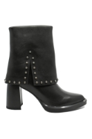 Imagine Ghete damă ciocate cu capse, negre, din piele naturală OTR1244