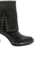 Imagine Ghete damă ciocate cu capse, negre, din piele naturală OTR1244