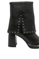 Imagine Ghete damă ciocate cu capse, negre, din piele naturală OTR1244