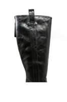 Imagine Cizme damă înalte cu carâmb moale, negre din piele naturală OTR470015