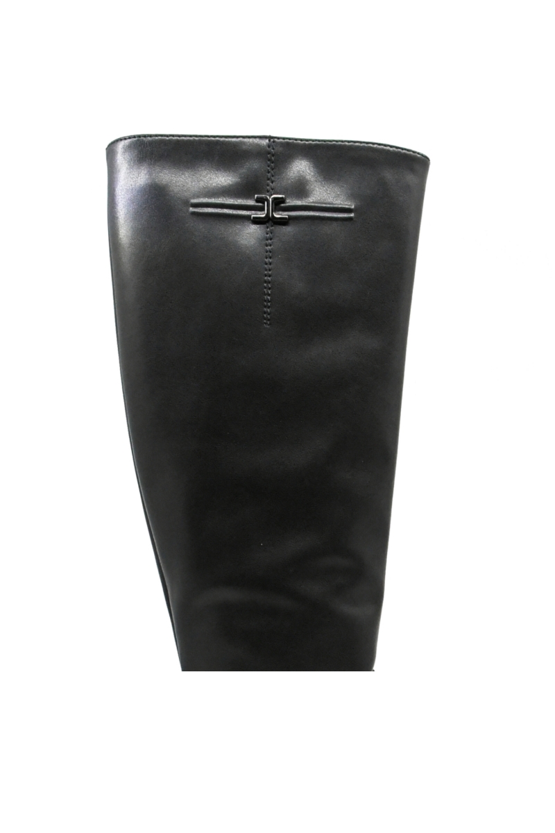 Imagine Cizme damă comode, înalte, negre din piele naturală OTR70006