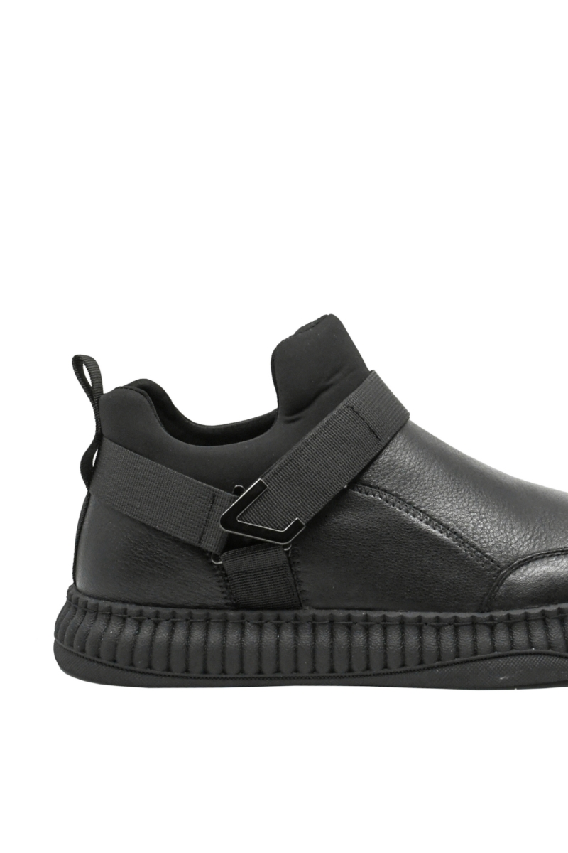 Imagine Ghete smart casual slip-on negre din piele naturală OTR270015