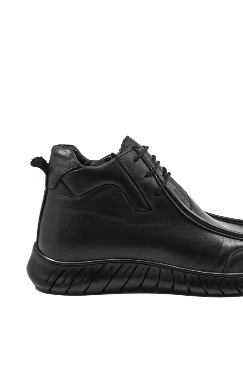 Imagine Ghete bărbați negre din piele naturală, cu cusături în relief GOR1946