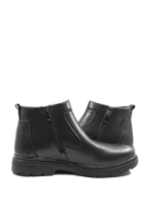 Imagine Ghete casual solide pentru bărbați negre din piele naturală OTR2172