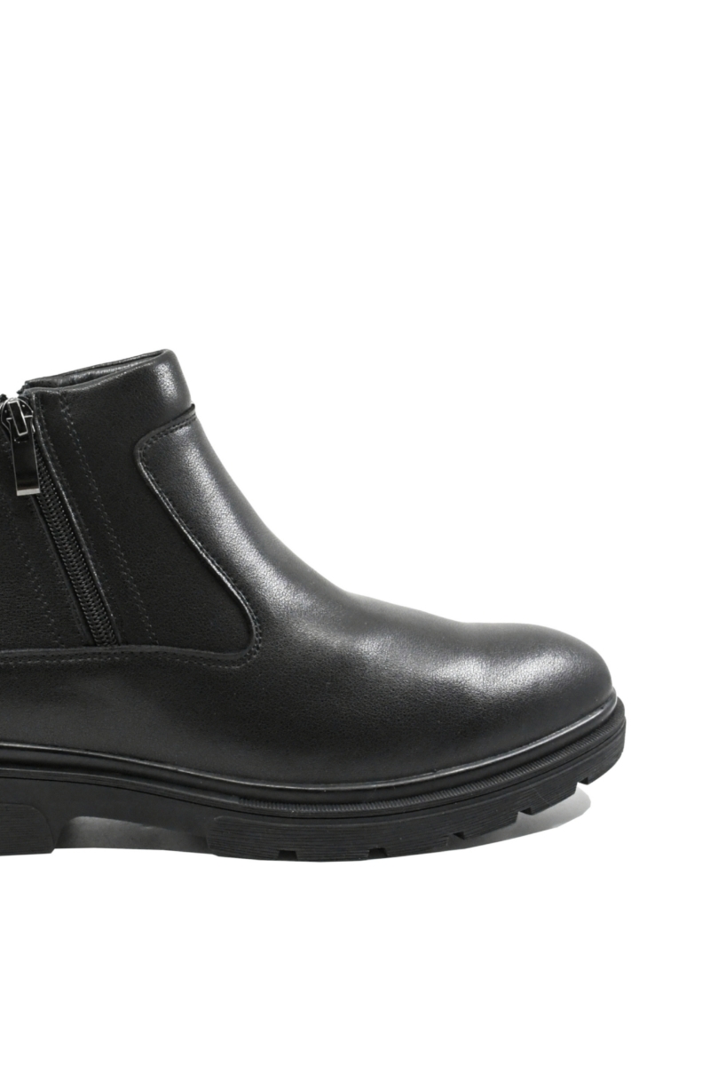 Imagine Ghete casual solide pentru bărbați negre din piele naturală OTR2172