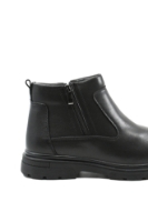 Imagine Ghete casual solide pentru bărbați negre din piele naturală OTR2172