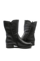 Imagine Ghete damă cu barete și catarame, negre, din piele naturală RIKZ9571-00