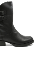 Imagine Ghete damă cu barete și catarame, negre, din piele naturală RIKZ9571-00