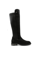 Imagine Cizme damă negre, cu carâmb elastic la spate, negre din piele întoarsă MIR159NV