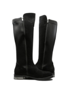 Imagine Cizme damă negre, cu carâmb elastic la spate, negre din piele întoarsă MIR159NV