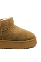 Imagine Ghete damă îmblănite, camel, din piele întoarsă GOR113