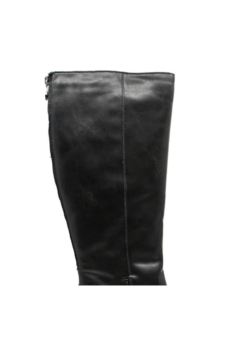 Imagine Cizme damă negre îmblănite, din piele naturală RIKY5254-00