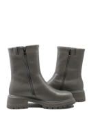 Imagine Ghete damă smart casual gri din piele naturală GOR11355