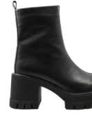 Imagine Ghete damă cu platformă și toc masiv, negre, din piele naturală GOR6926