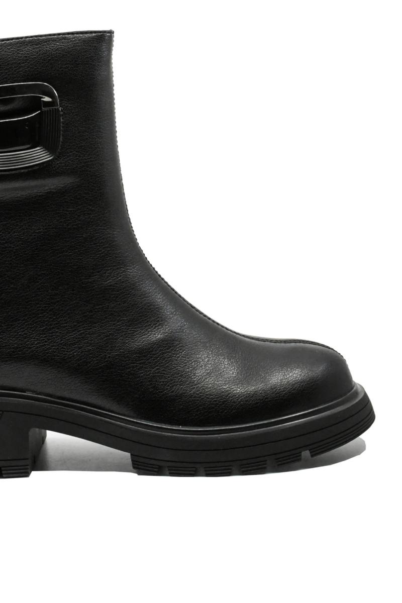 Imagine Ghete damă smart casual negre din piele naturală GOR11355