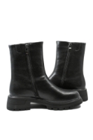 Imagine Ghete damă smart casual negre din piele naturală GOR11355