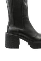 Imagine Ghete damă model Chelsea cu platformă, negre, din piele naturală GOR8330