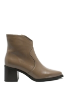 Imagine Ghete damă stil ciocate maro cappucino, din piele naturală KOR2931