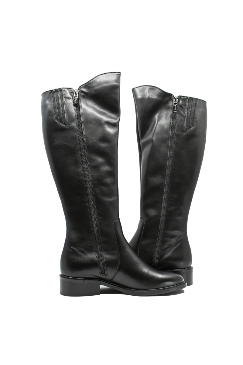 Imagine Cizme damă înalte negre, din piele naturală KOR2956