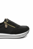 Imagine Pantofi sport damă negru cu animal print și garnituri de piele întoarsă REMD1316-03