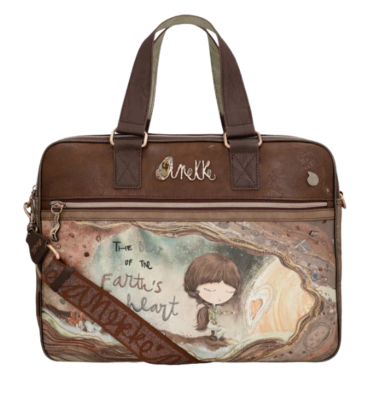 Imagine Servietă mare cu două compartimente, maro, colecția Core, 39806-113